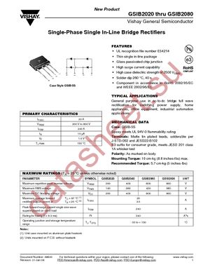 GSIB2040-E3/45 datasheet  